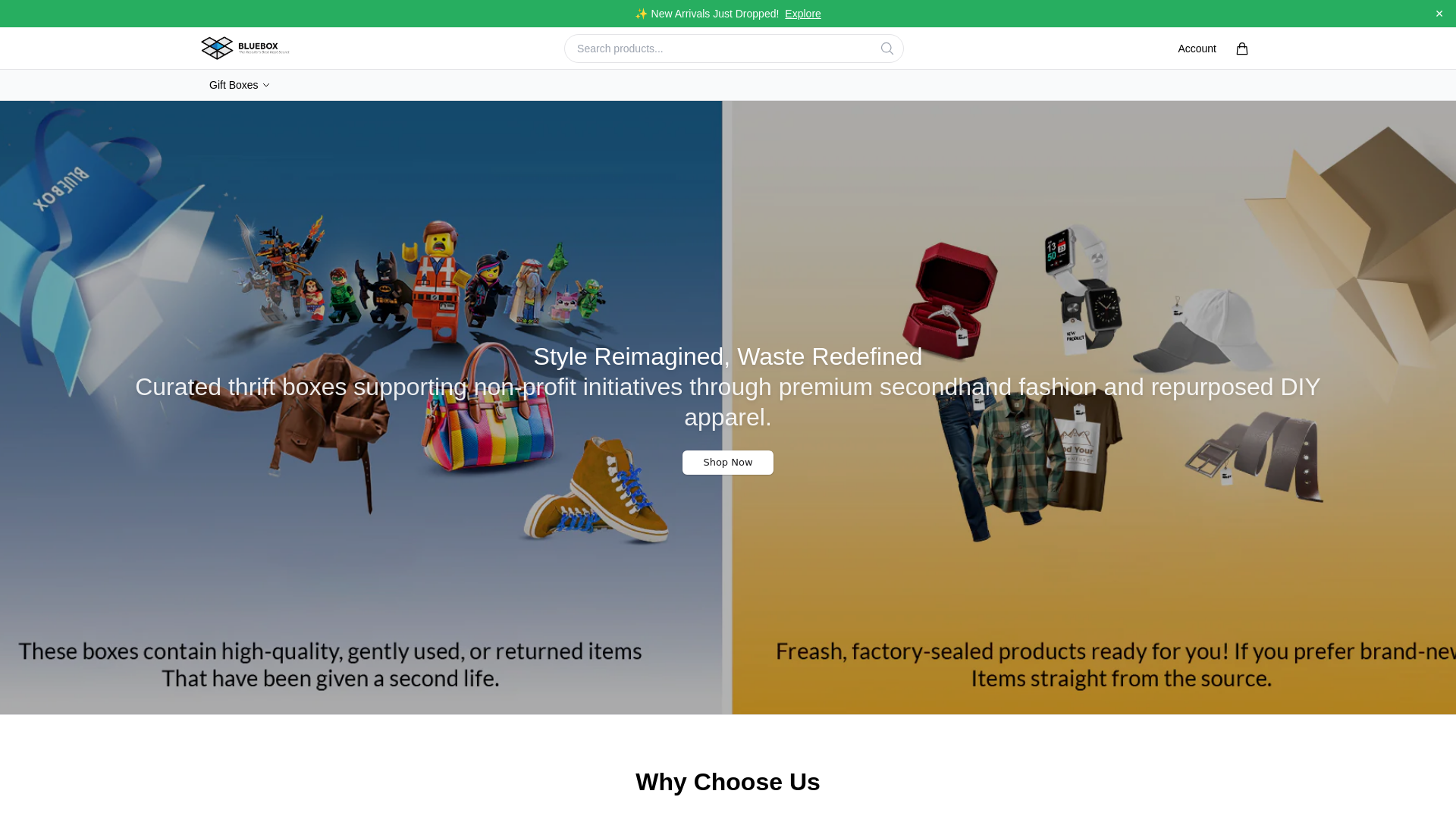 Screenshot of blueboxstudio.shop