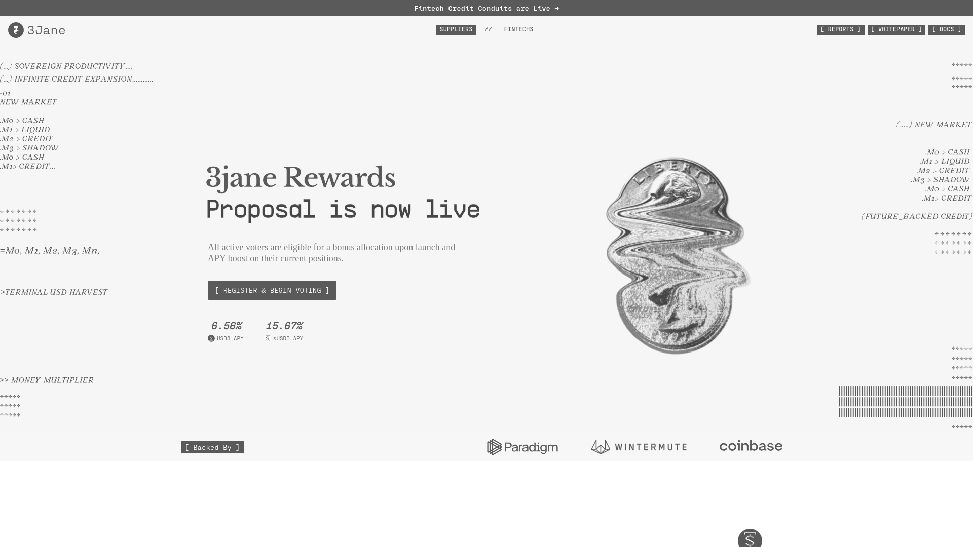 Screenshot von allocation-3jane.xyz