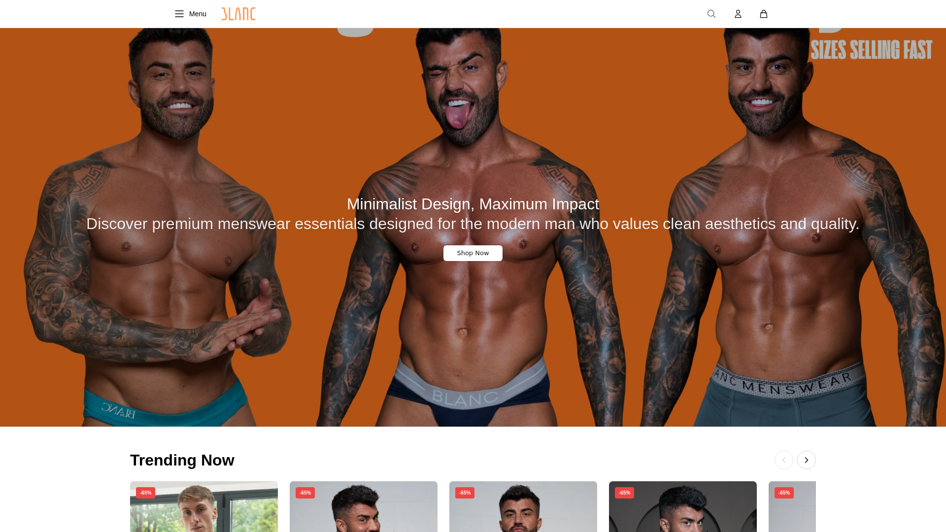 Screenshot of blancmenswearhq.shop
