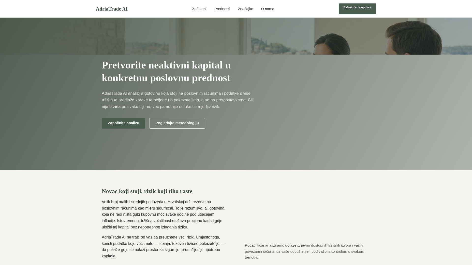 Screenshot of adriatradeai.net
