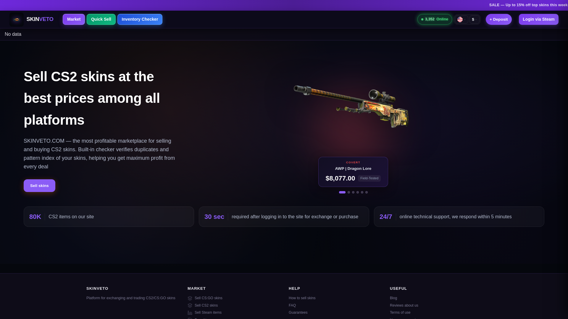 Screenshot of skinveto.com