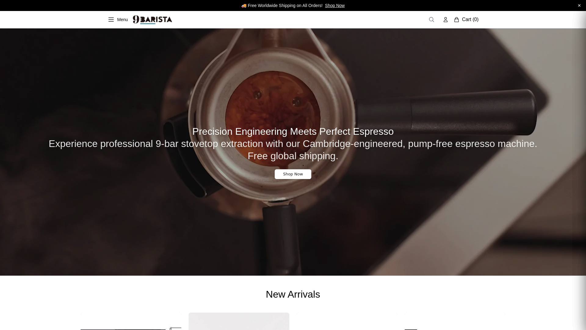 Screenshot von baristaluxe.shop
