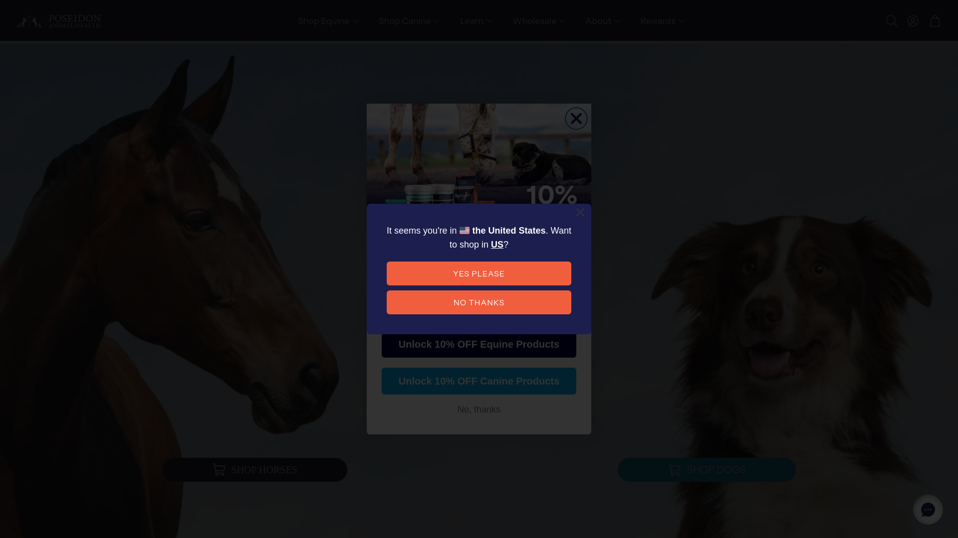 Screenshot of poseidonanimalhealth.com.au