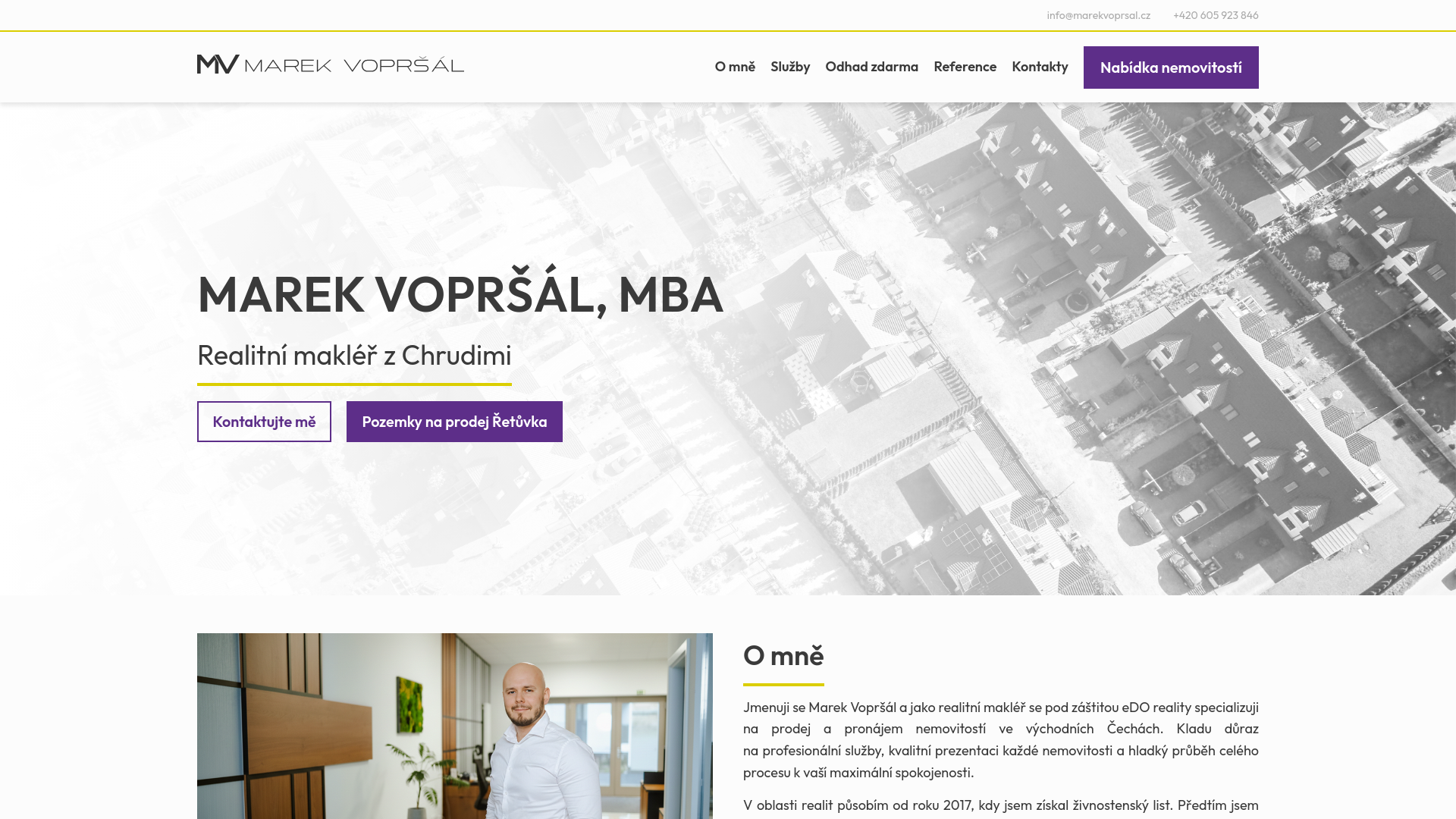 Screenshot of marekvoprsal.cz