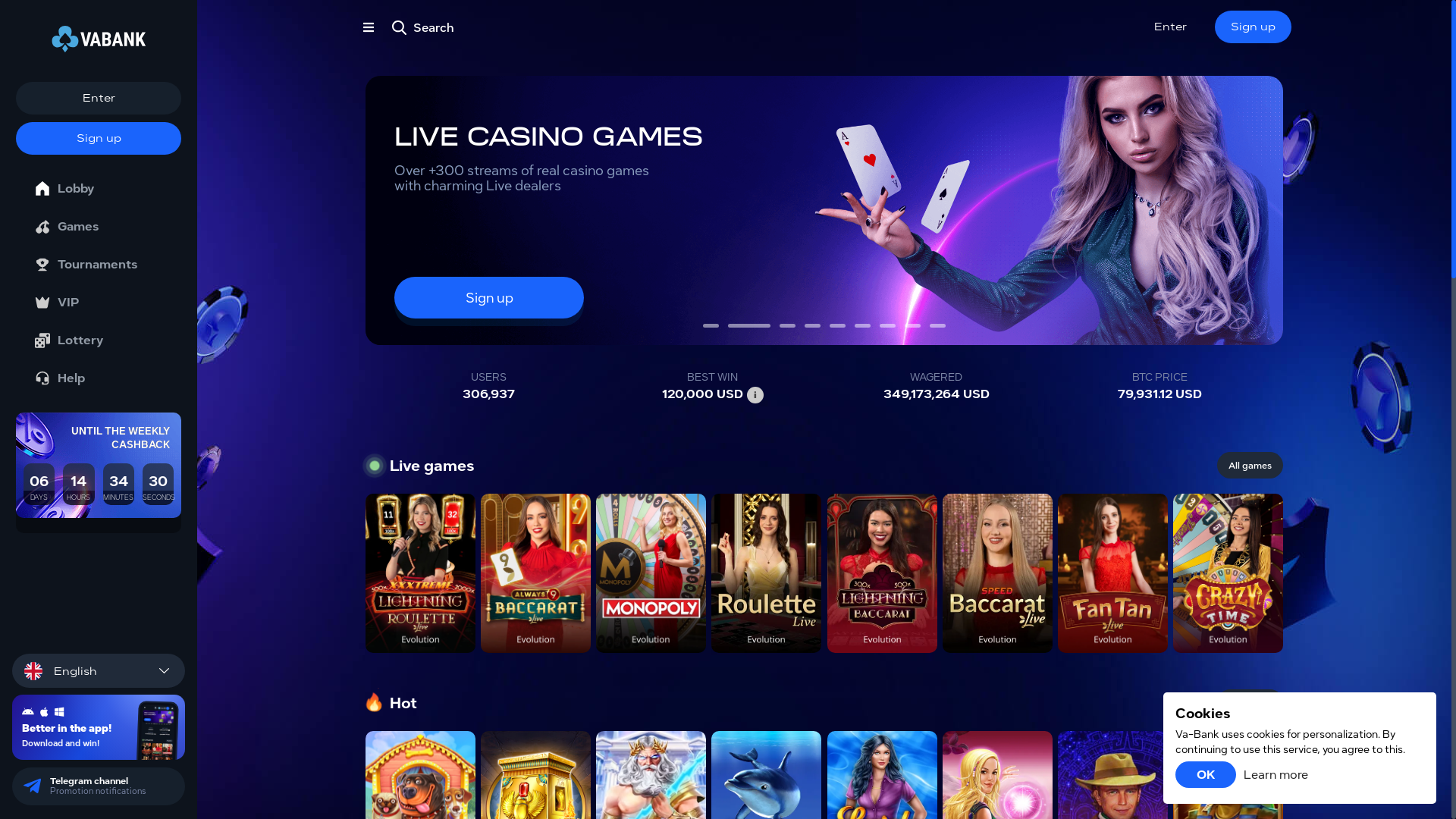Screenshot of va-bank.casino