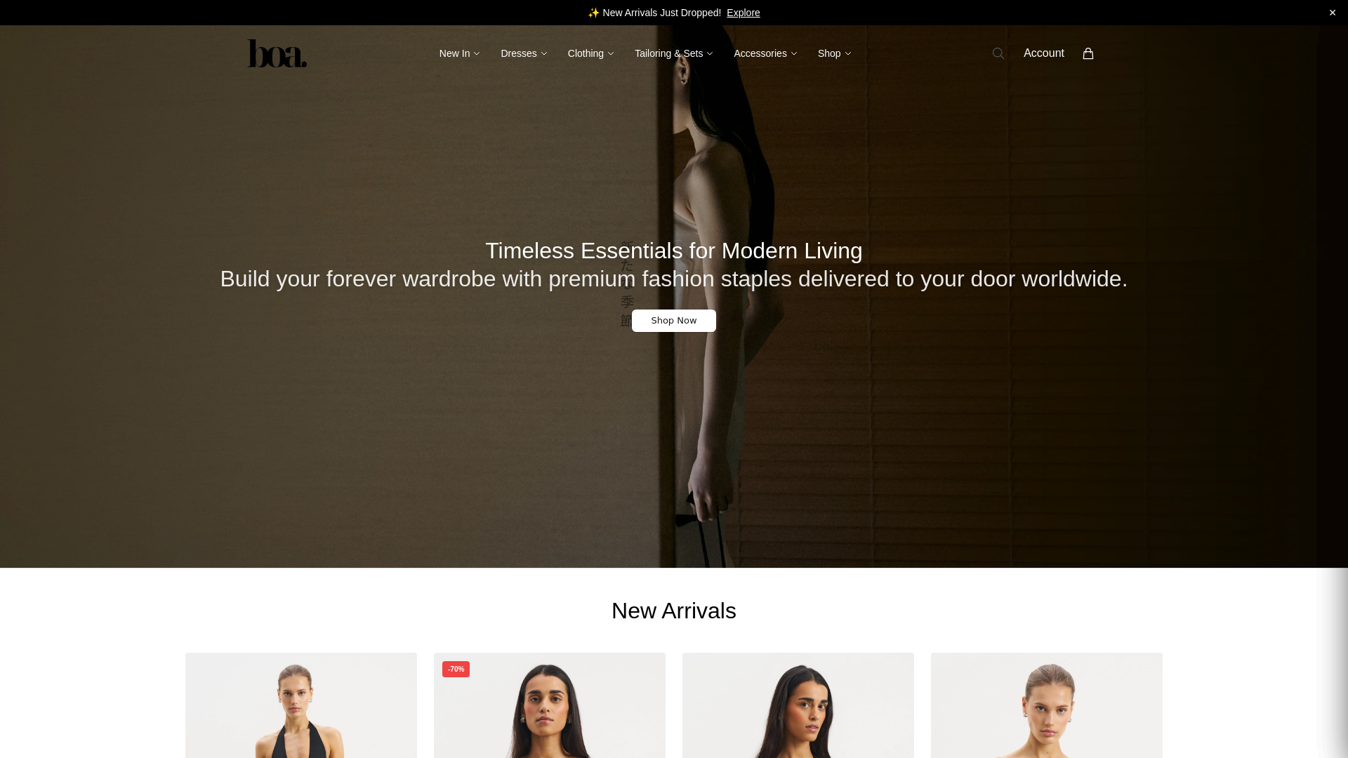 Screenshot of boavibe.shop