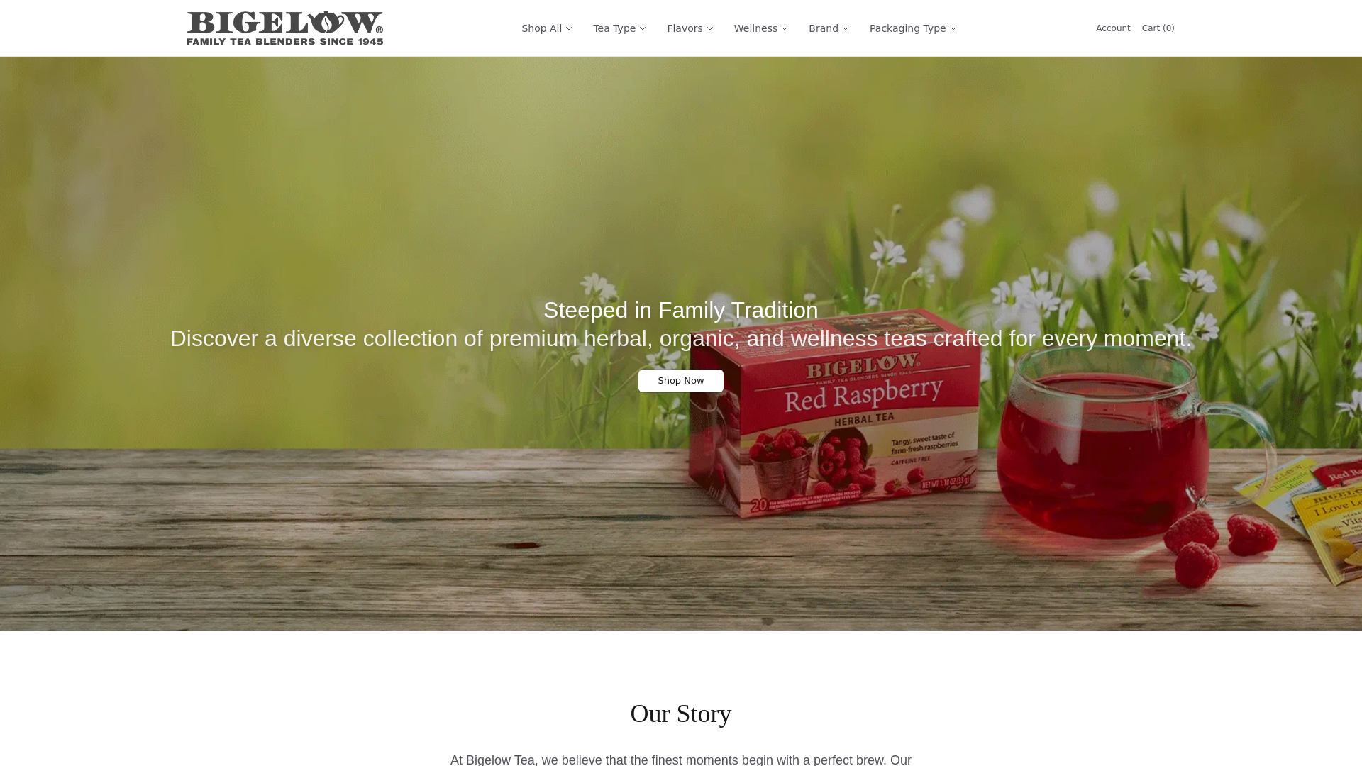 Screenshot of bigelowtea.shop