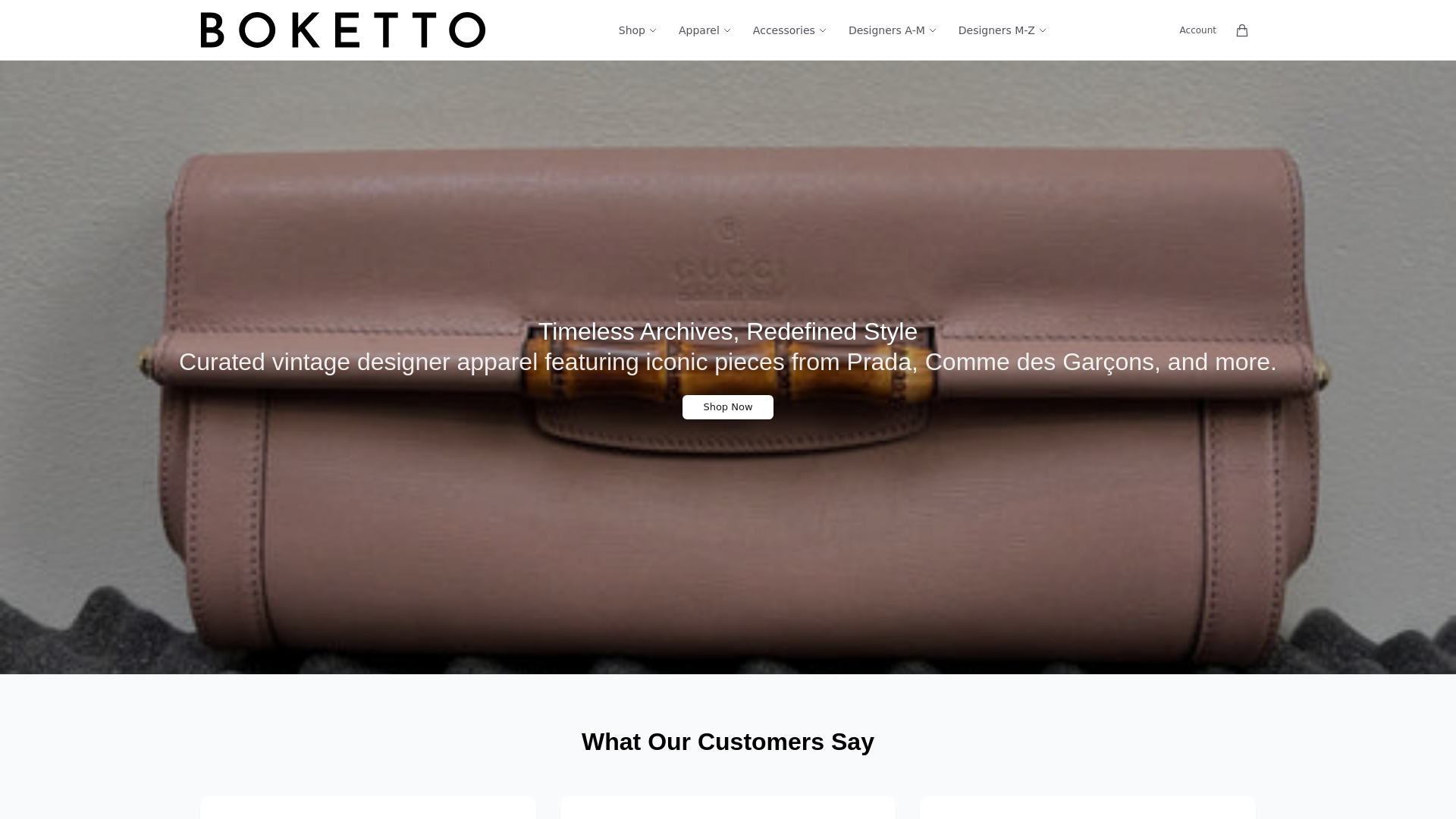 Screenshot of bokett.shop