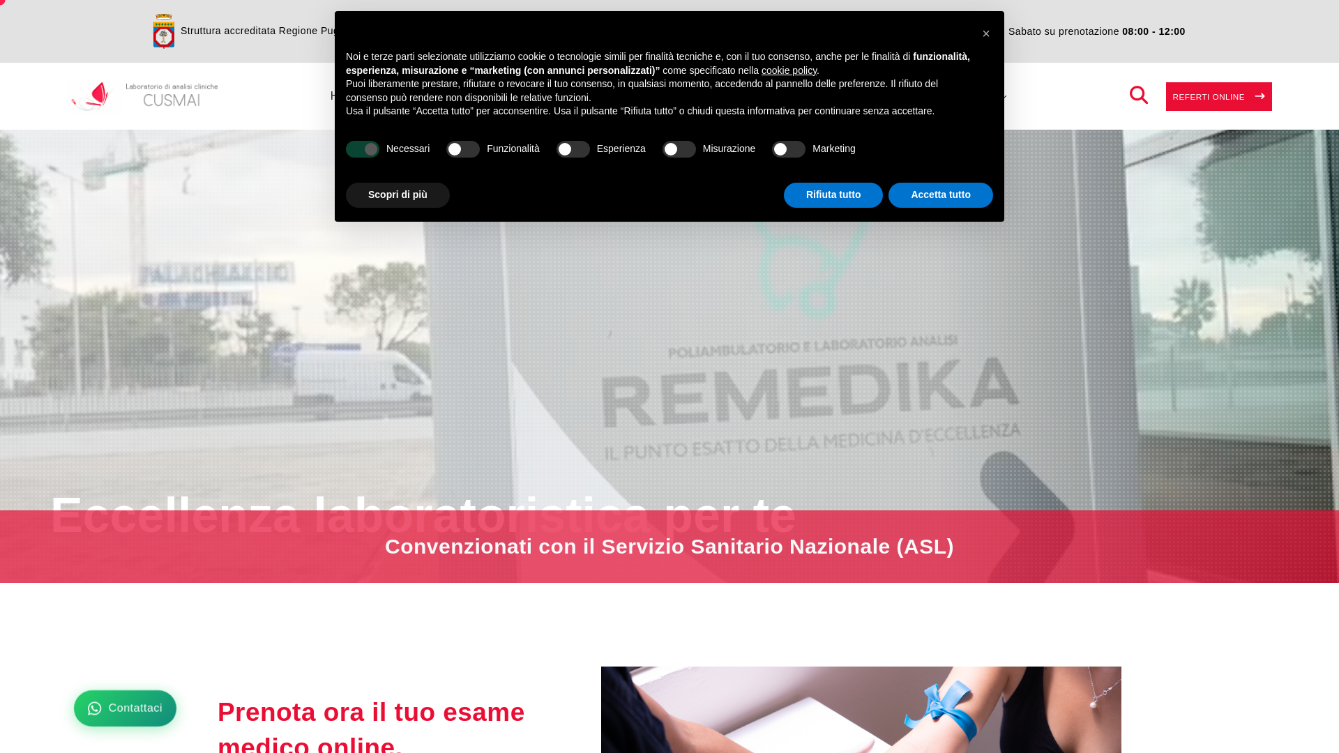 Screenshot of laboratoriocusmai.it