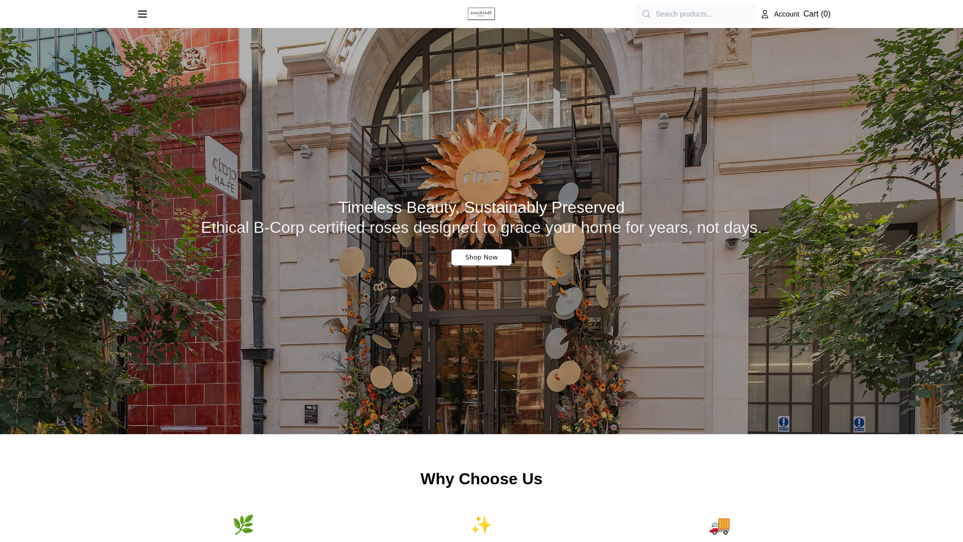 Screenshot of amarantelondonstore.shop