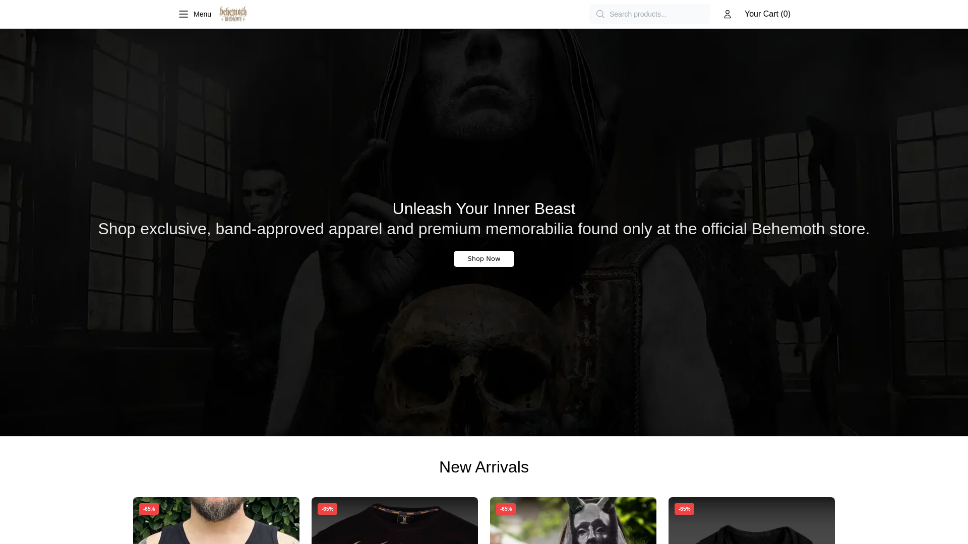 Screenshot of behemothfashion.shop