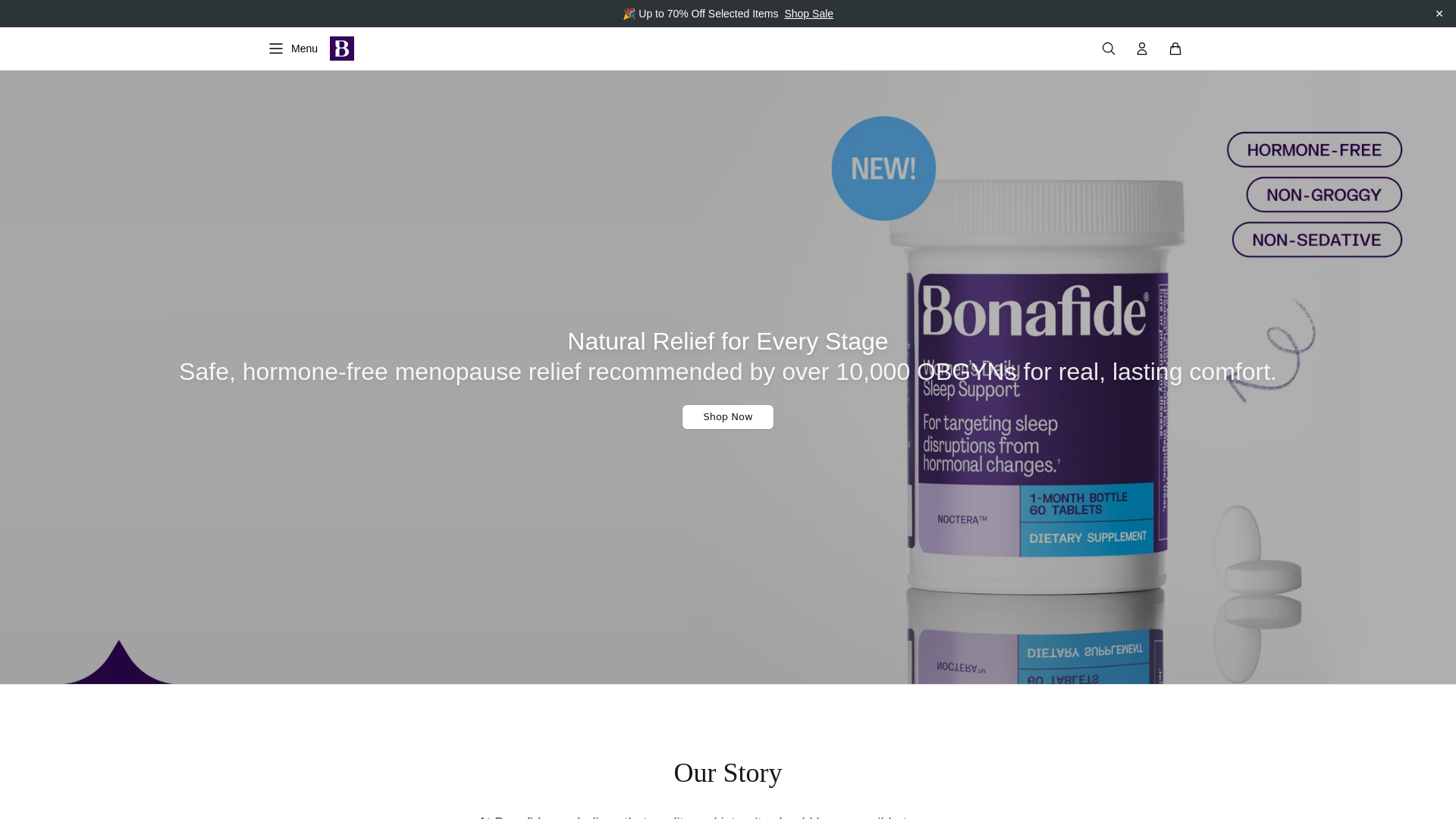 Screenshot of bonafidelife.shop