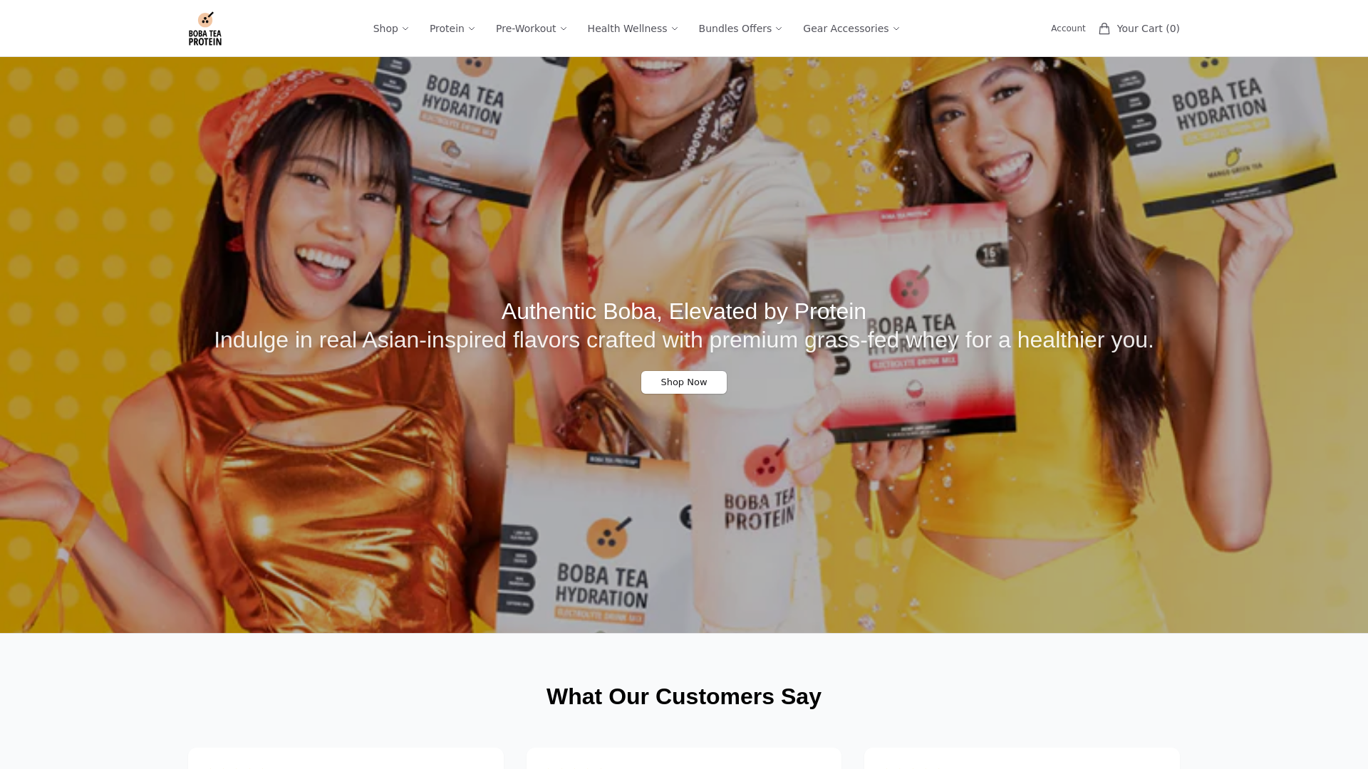 Screenshot of bobateaproteinhq.shop