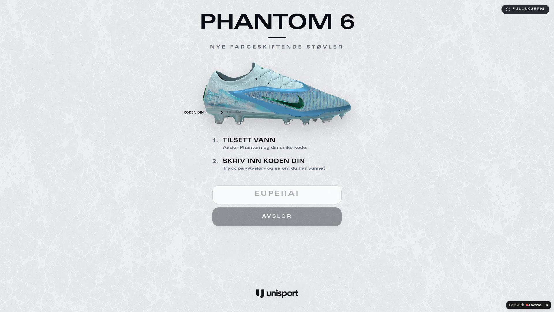 Screenshot of unisport-phantom.app