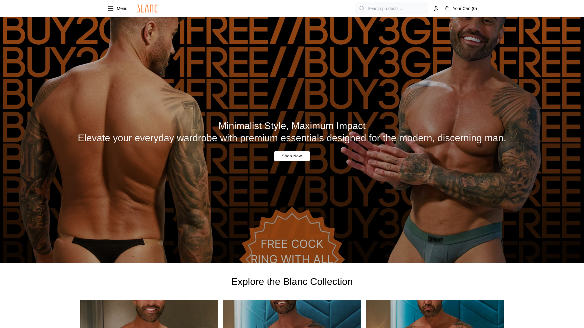 Screenshot of blancmenswearcollection.shop