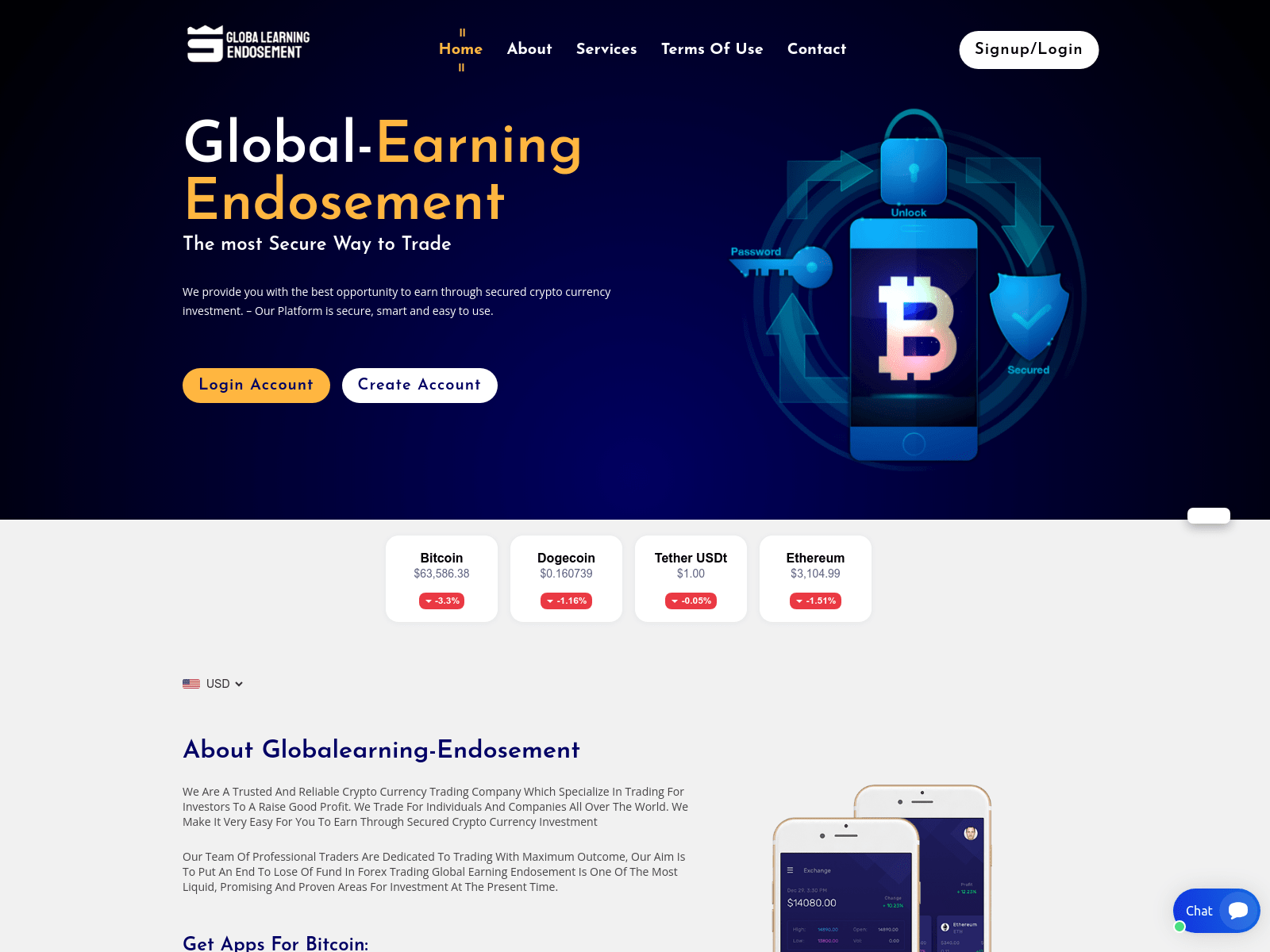 Screenshot of globalearnings-endosement.com
