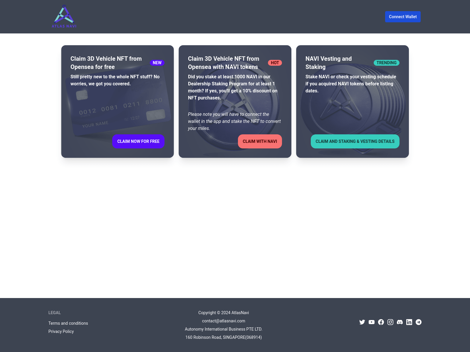 Screenshot von atlasnft.pages.dev