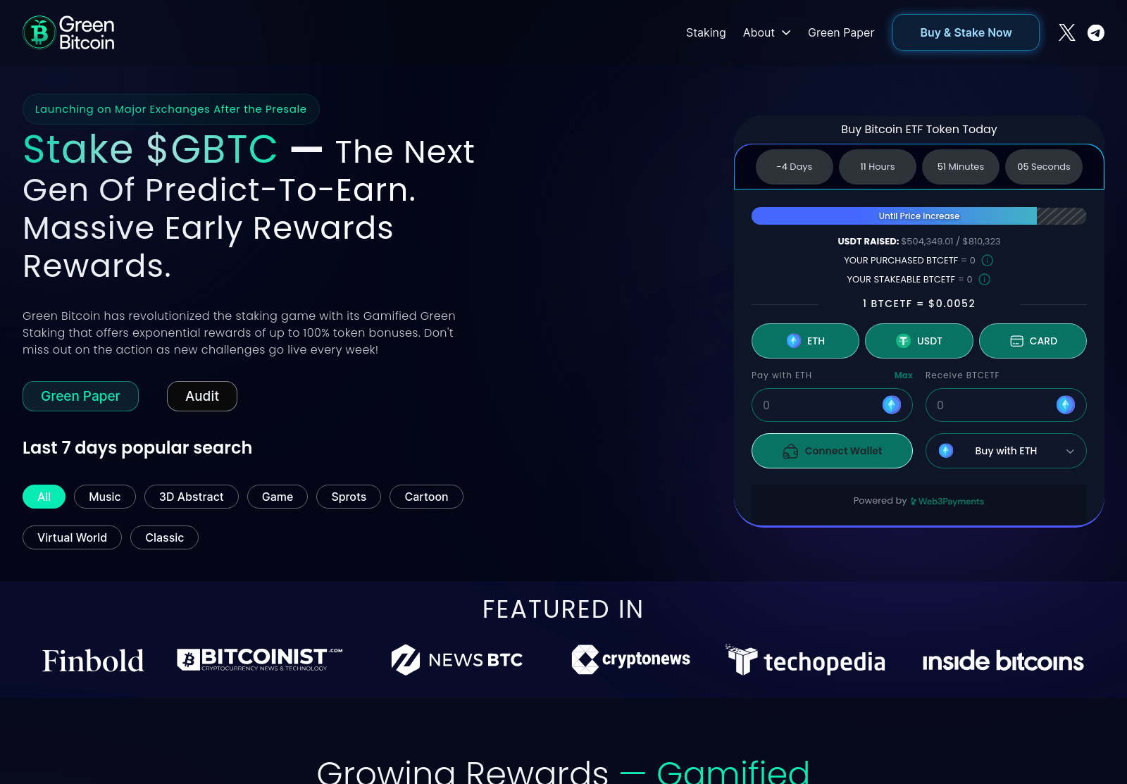 Screenshot of green-bitcoin.io
