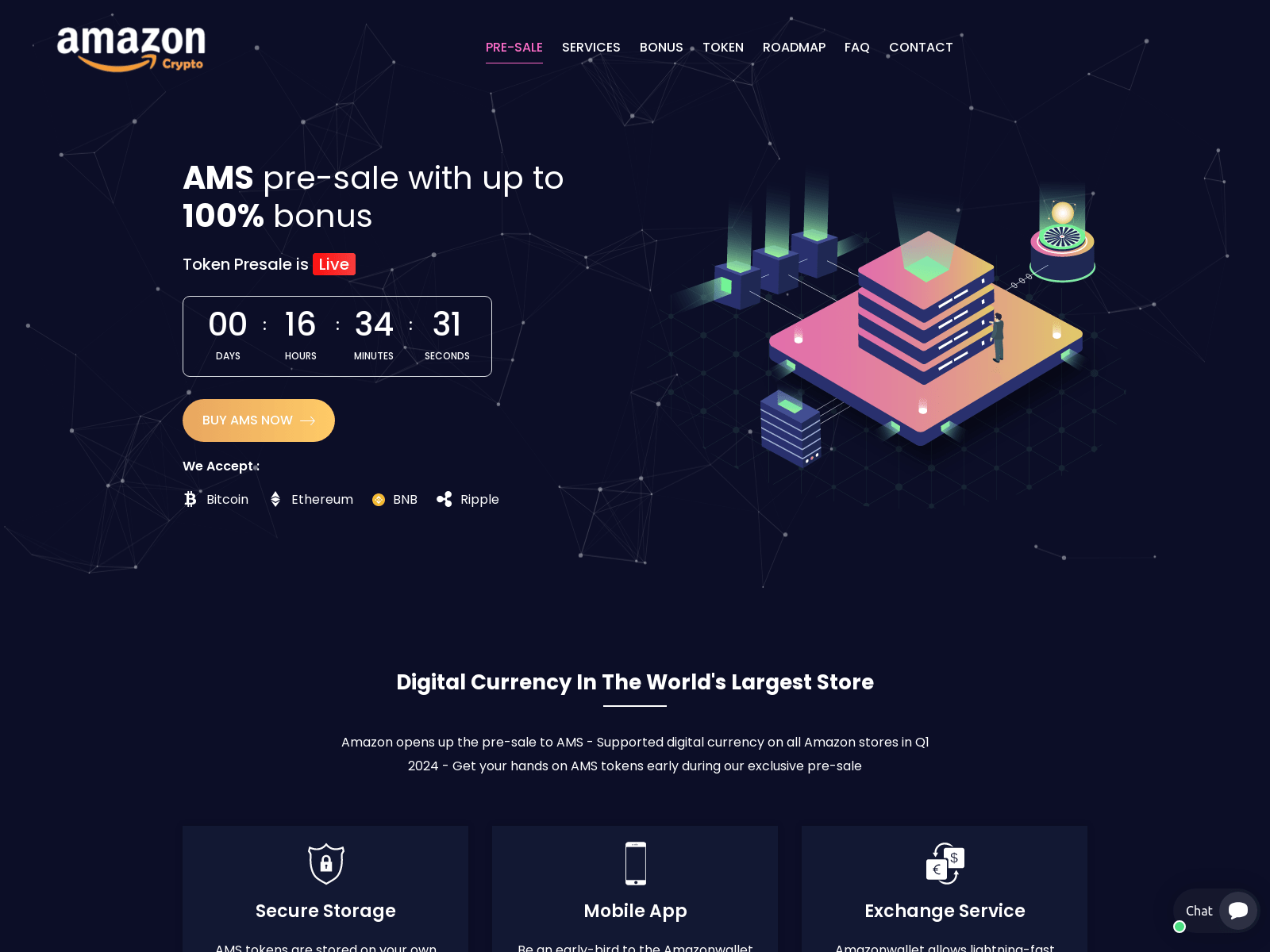 Screenshot of amspresale.vip