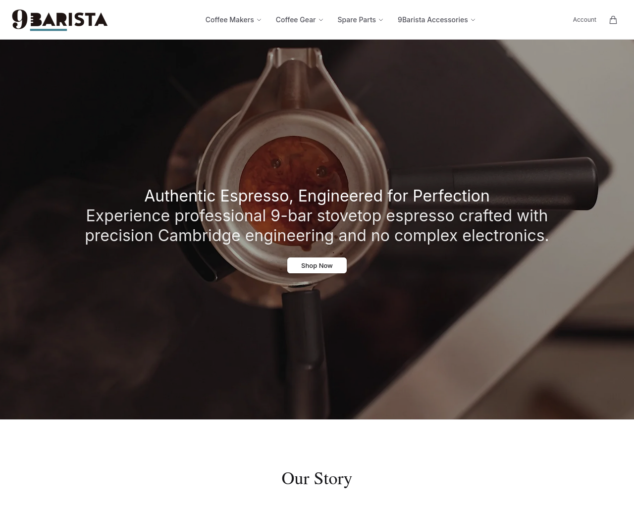 Screenshot von baristashop.shop