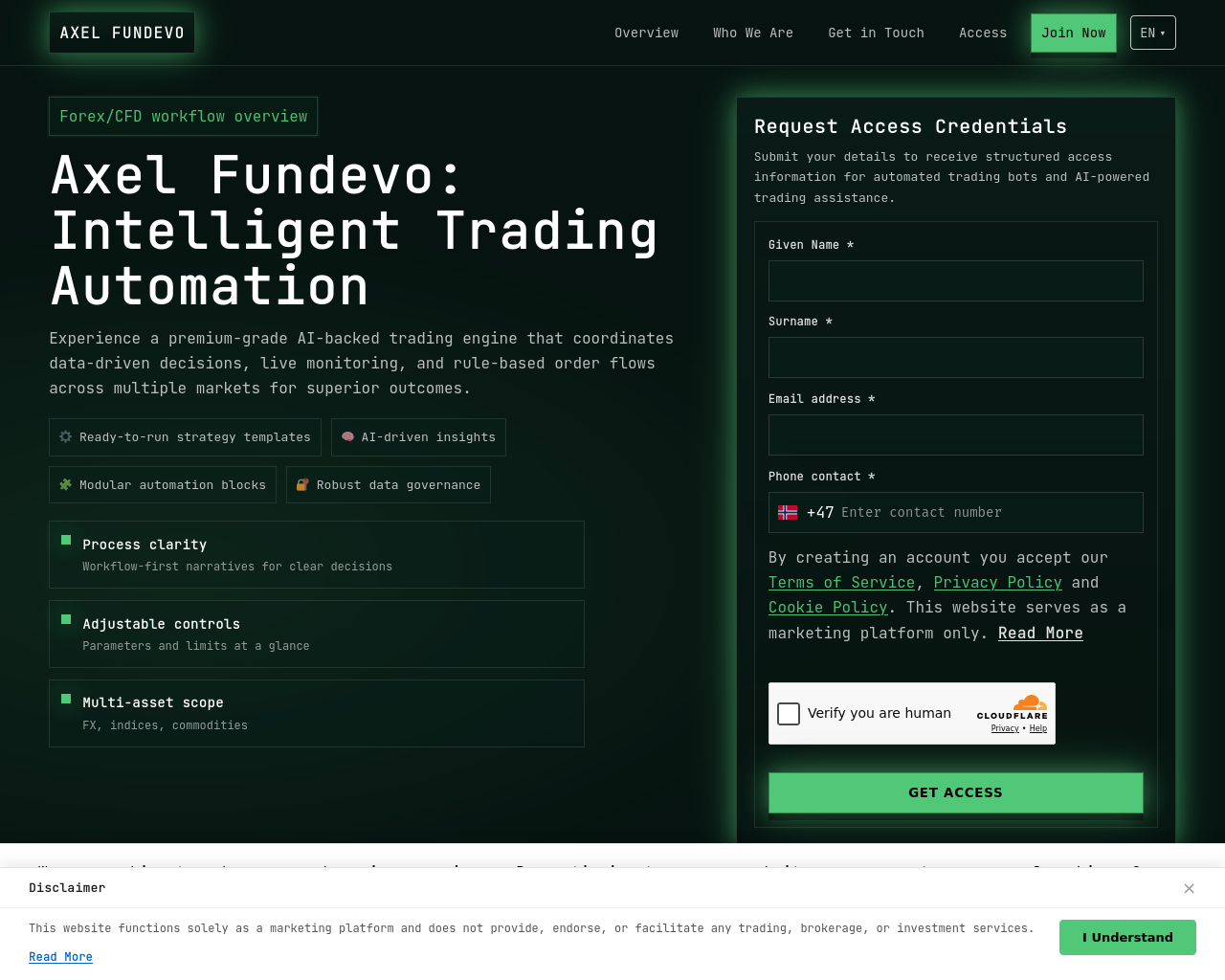 Screenshot of axel-fundevoplatform.com