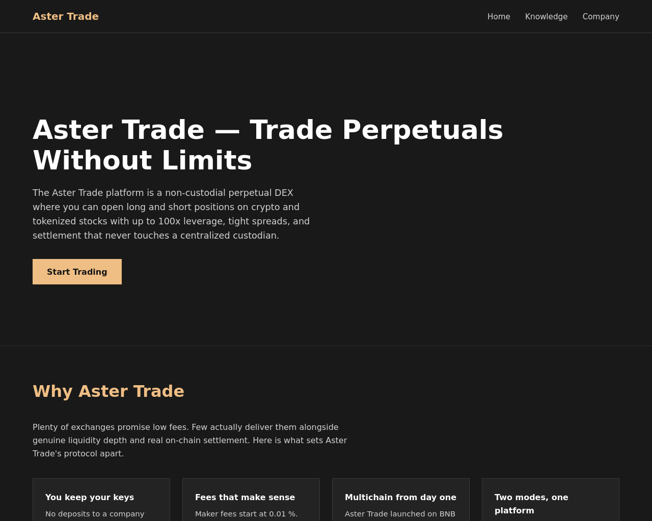 Screenshot of aster-trade.net