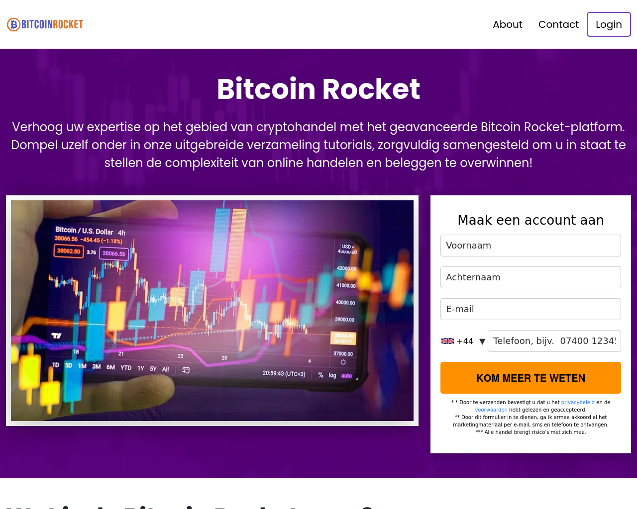 Screenshot von bitcoinrocket.nl