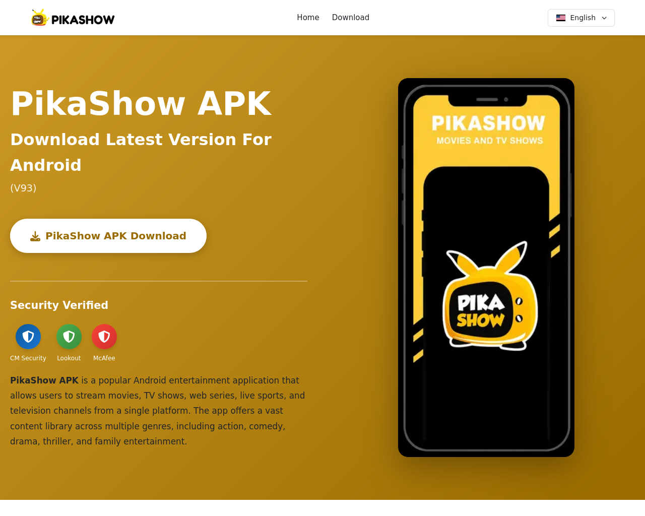 Tangkapan layar pikashowapps.com.pk