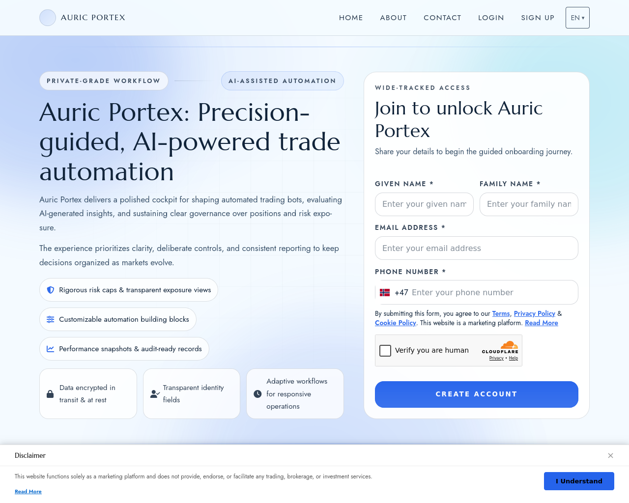 Screenshot of auricportex-app.com