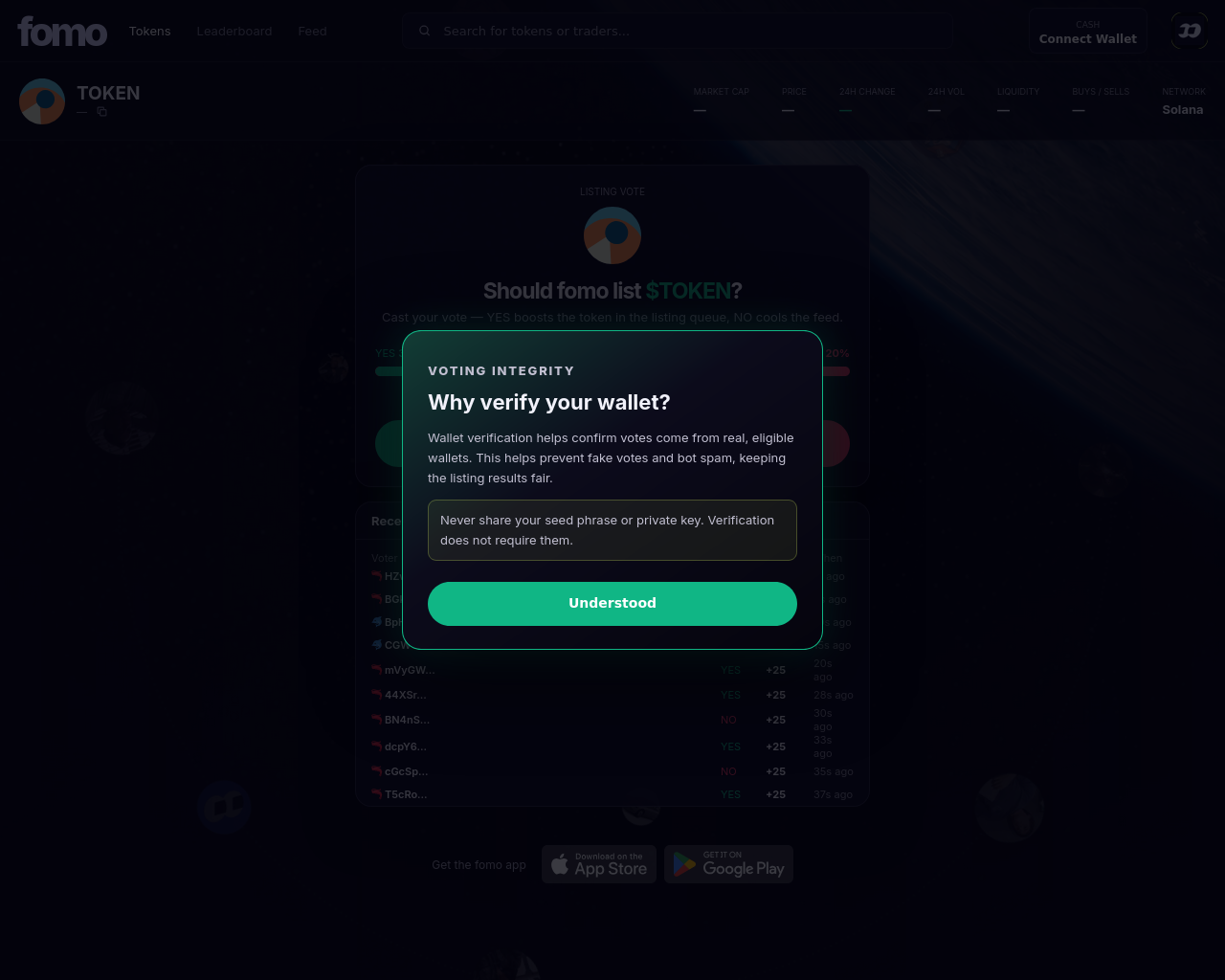 Screenshot of fomo-listing.xyz