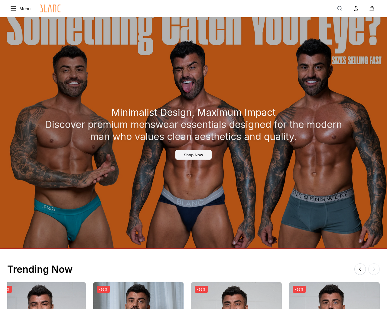 Screenshot of blancmenswearhq.shop