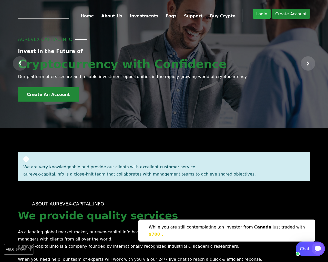 Screenshot of aurevex-capital.info