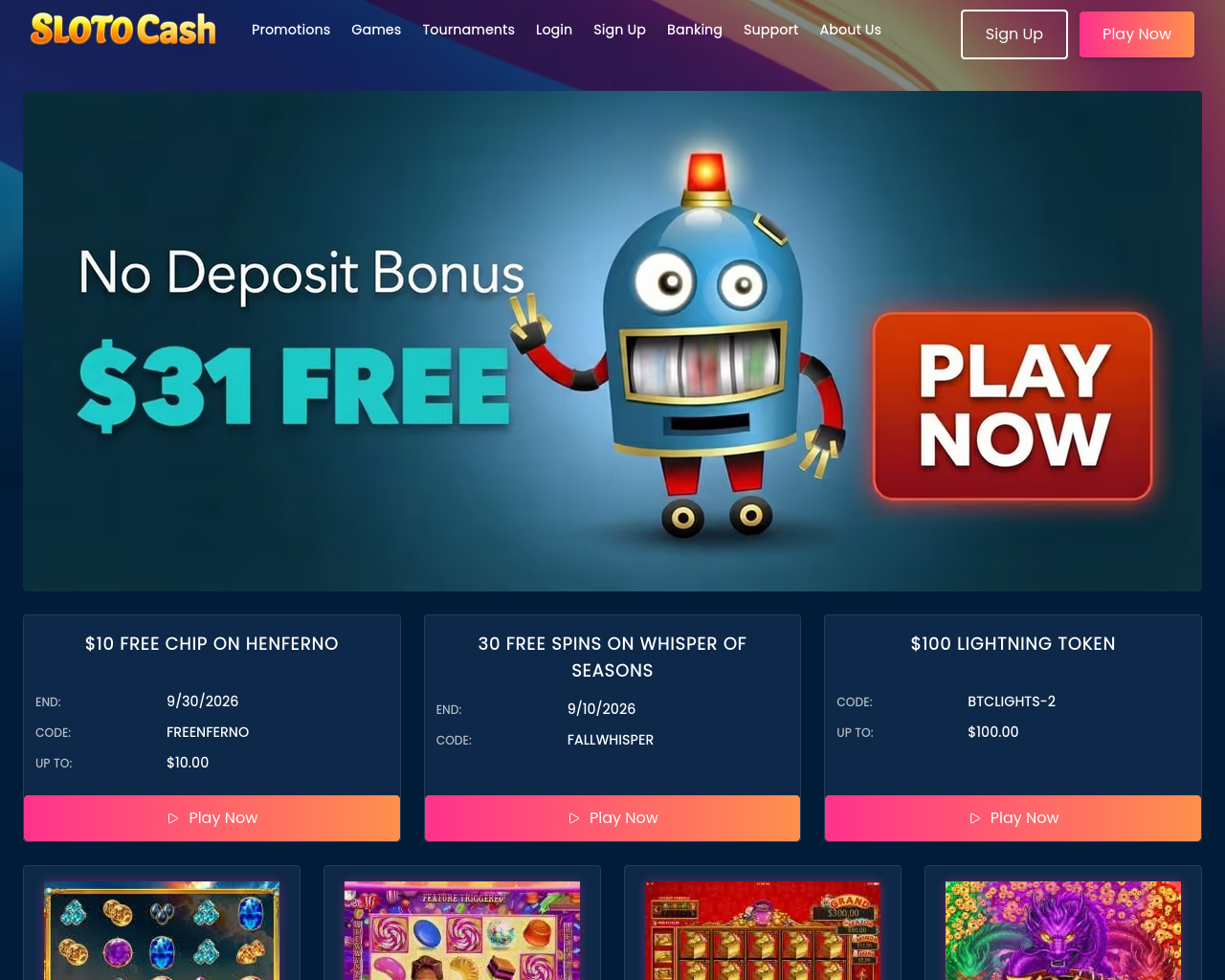 Снимок экрана sloto-cash-casino.com