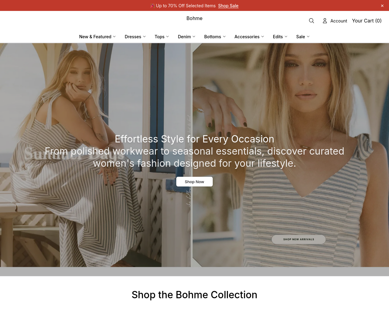 Screenshot of bohmeonline.shop