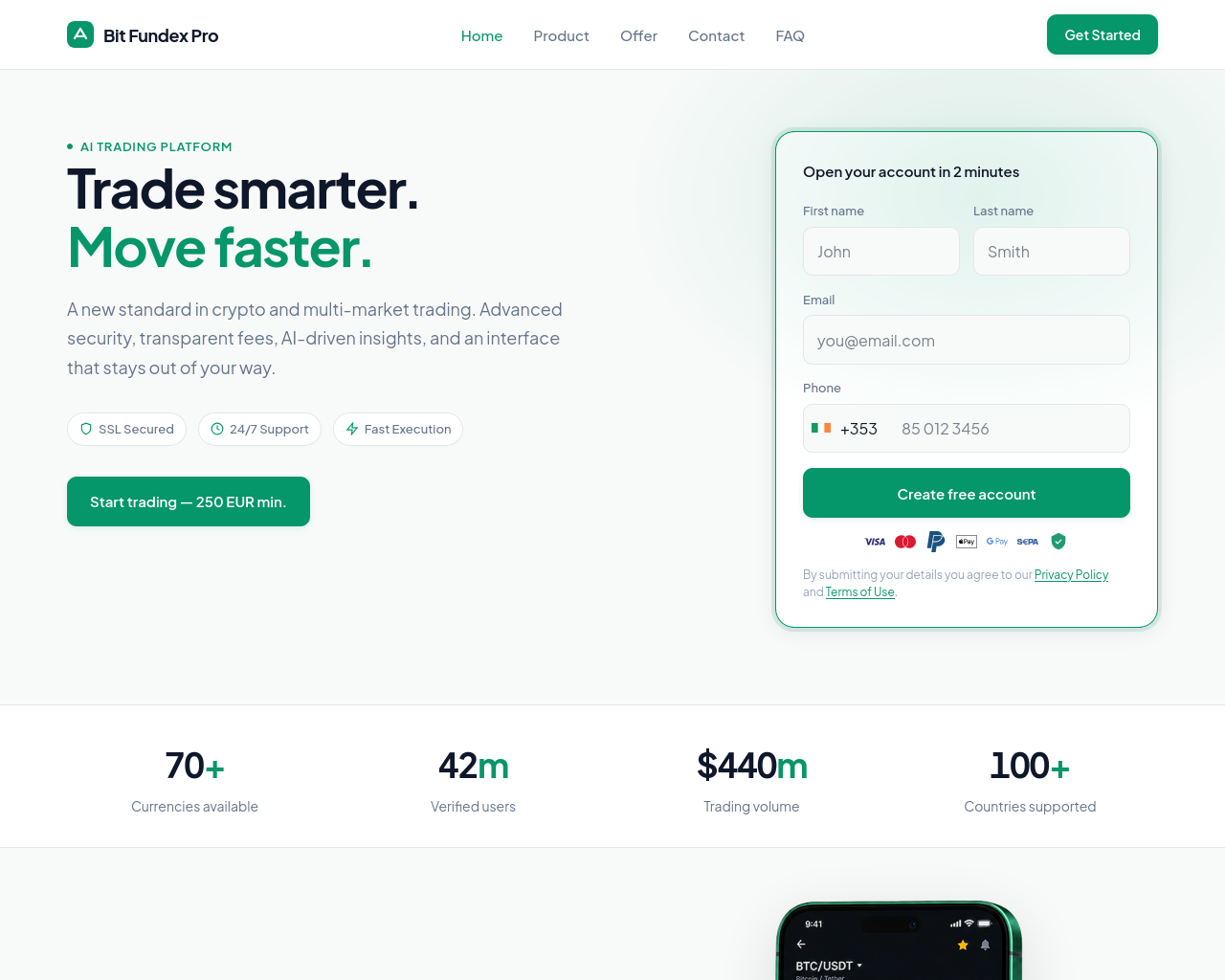 Знімок екрана bitfundexpro.com