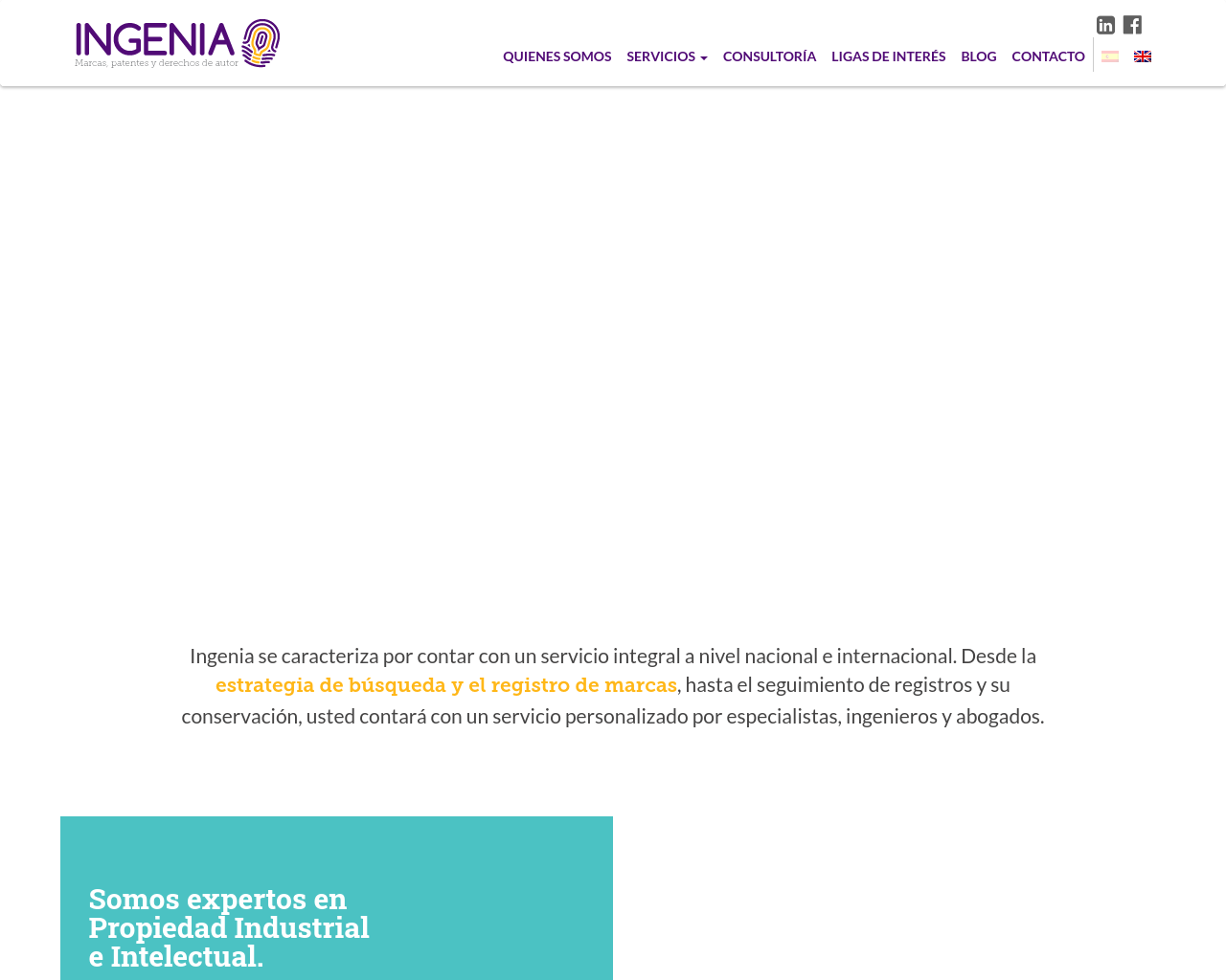 Снимок экрана ingeniamarcasypatentes.com