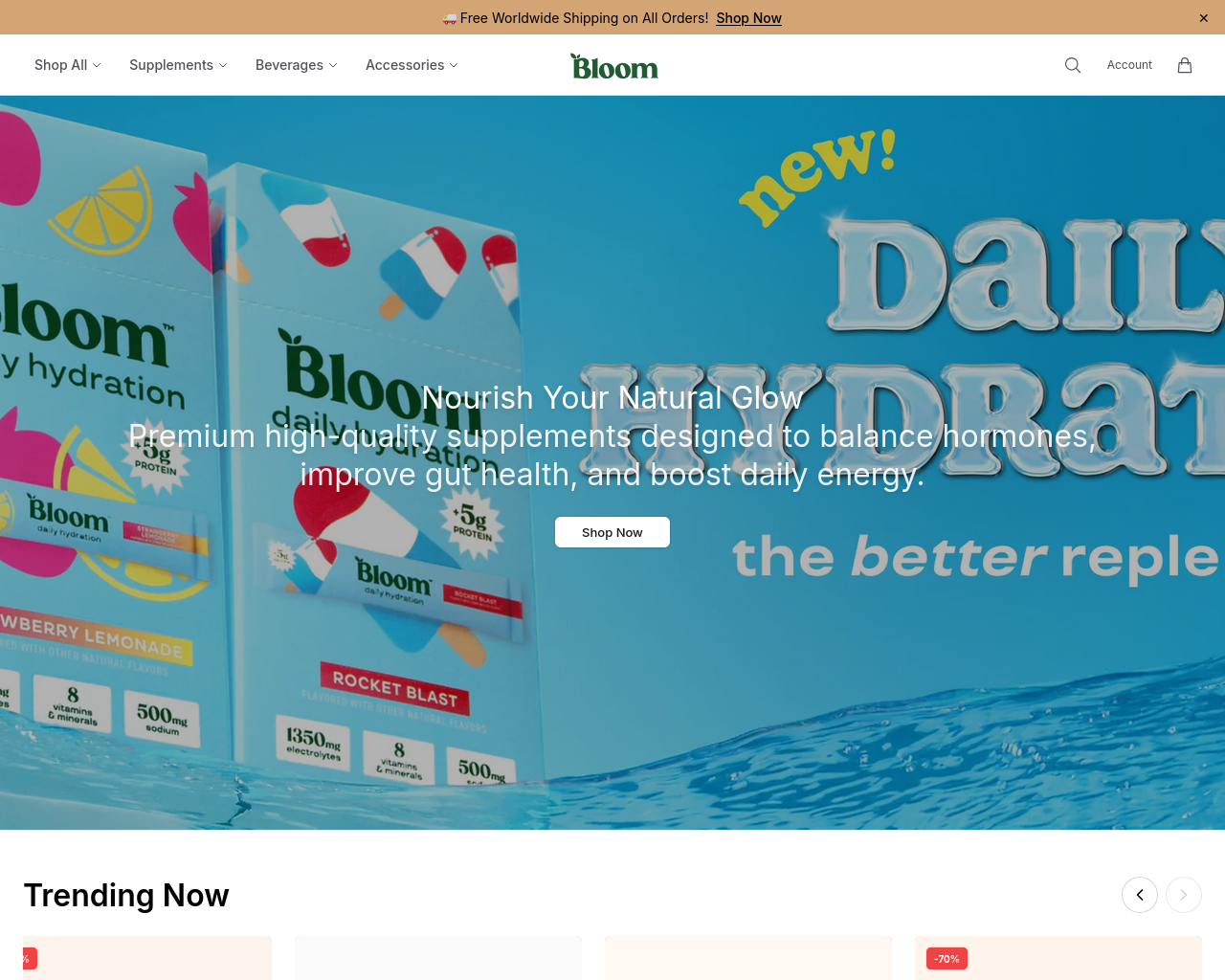 Screenshot of blmwell.shop