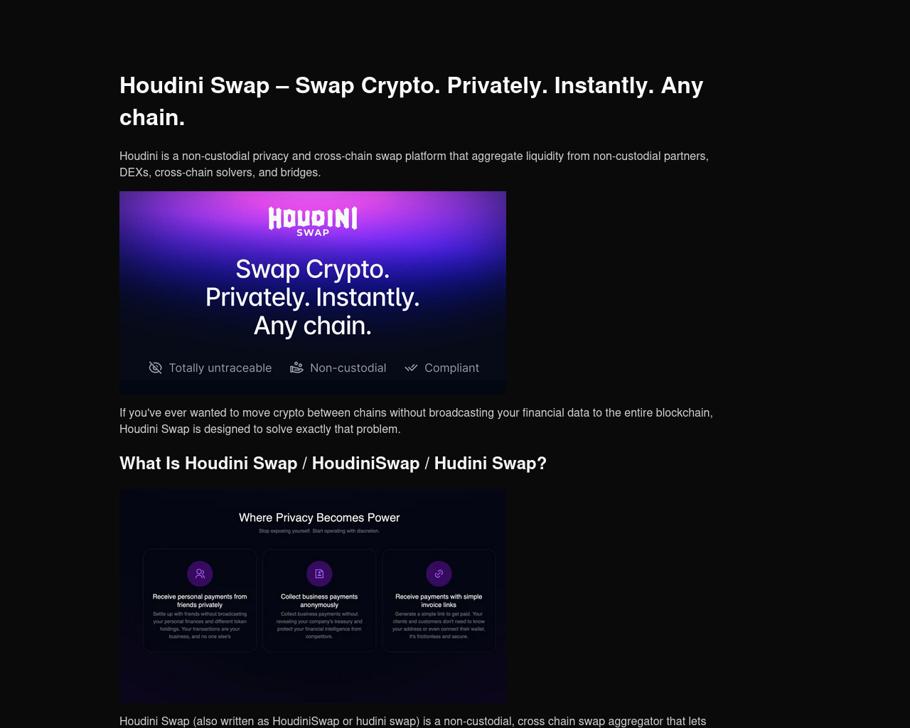 Screenshot di houdniniswap.com
