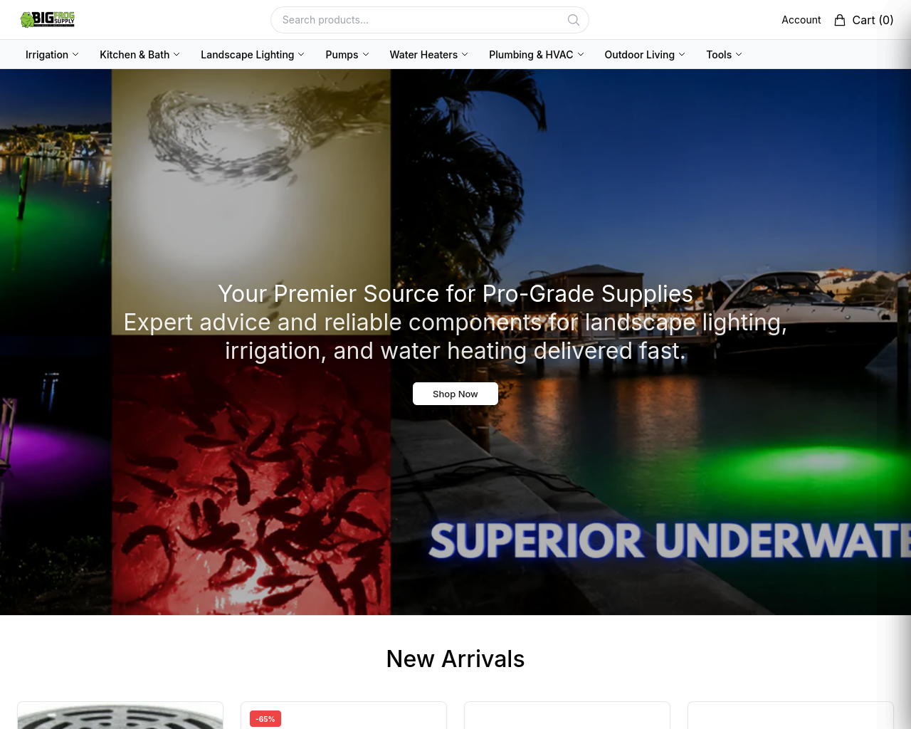 Screenshot of bigfrogsupplyhome.shop