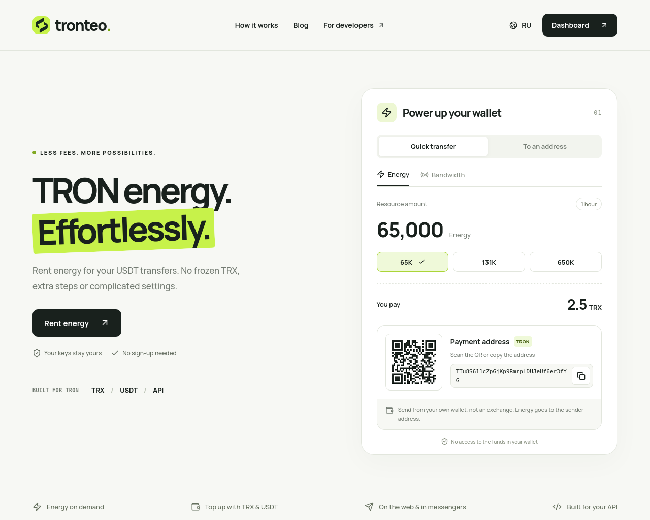 Captura de pantalla de ttron.energy