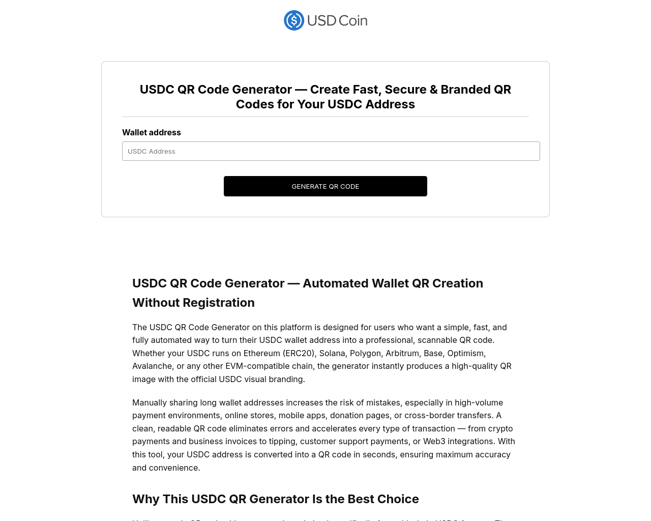 Screenshot of usd-qr-code.com