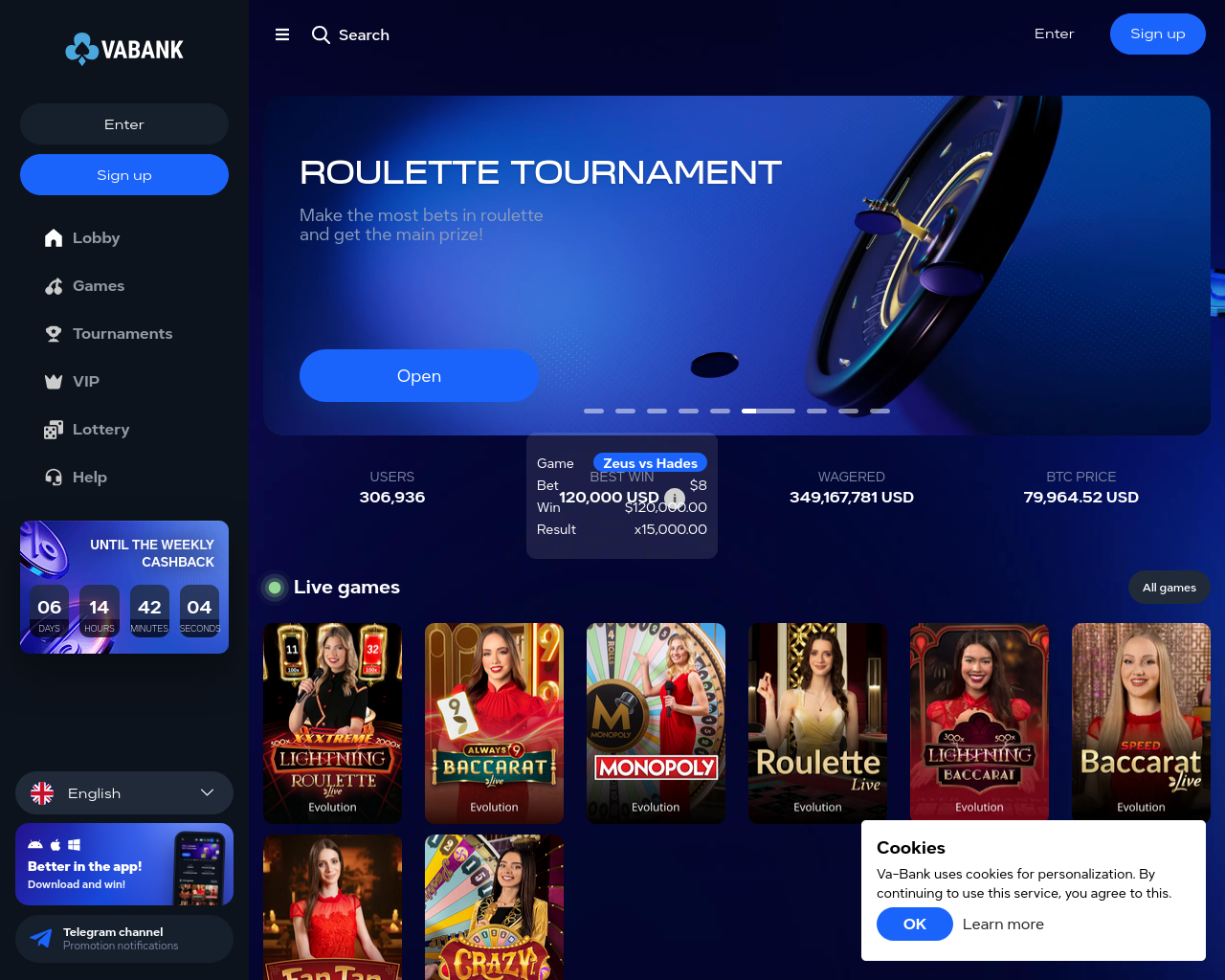Screenshot of va-bank.casino