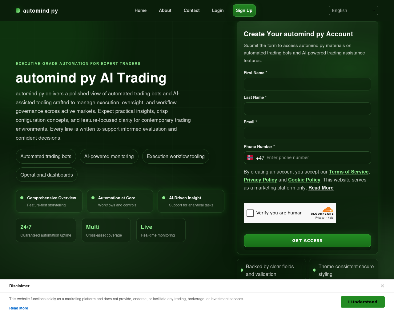 Screenshot of automindpy.digital