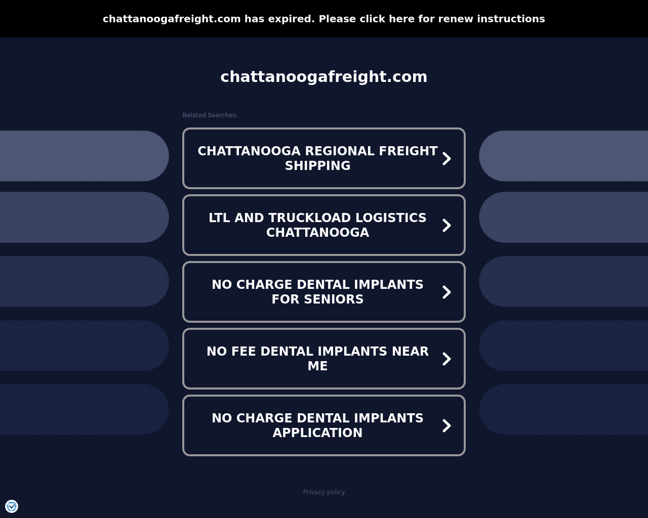Снимок экрана chattanoogafreight.com
