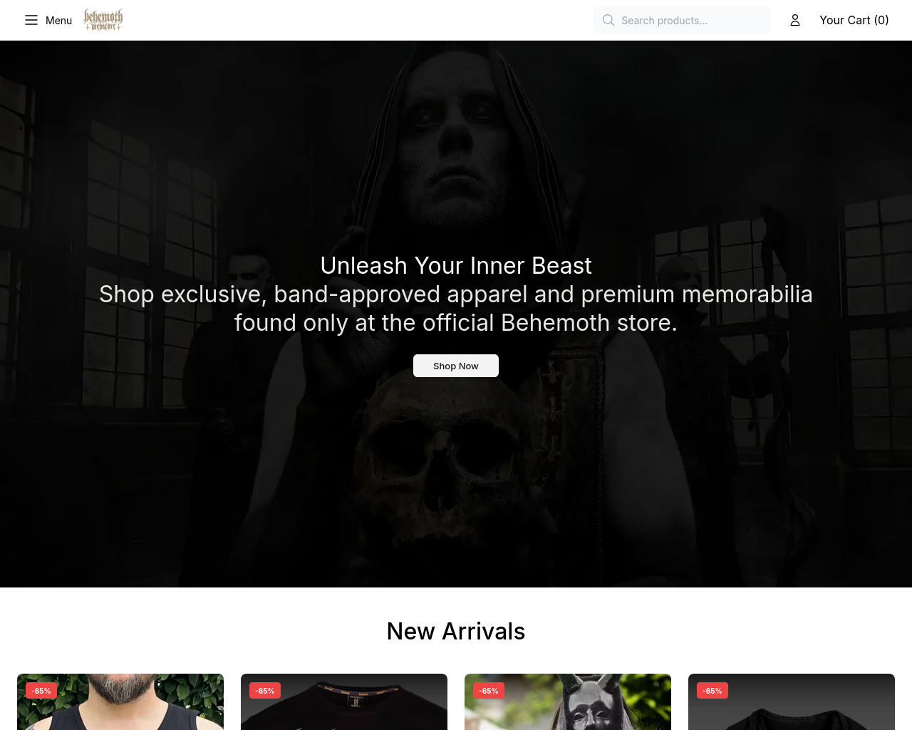Screenshot of behemothfashion.shop