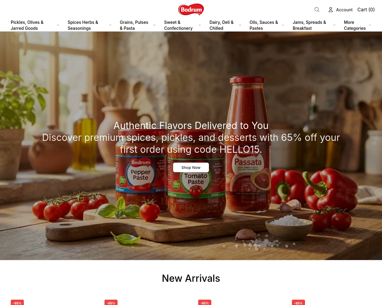 Screenshot of bodrumfoodshq.shop