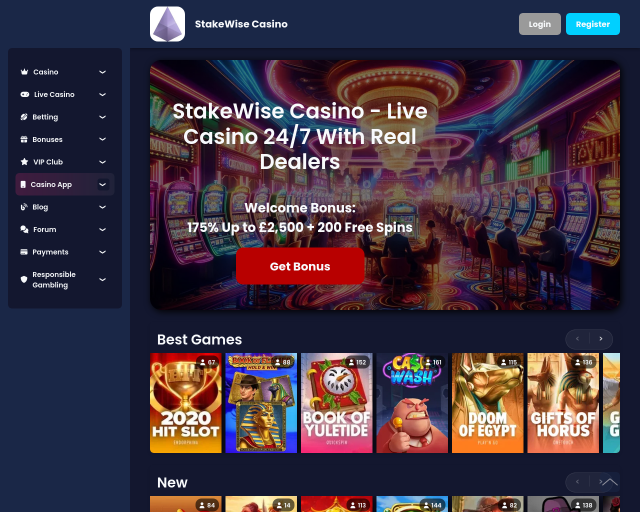 Screenshot of stakewise.uk