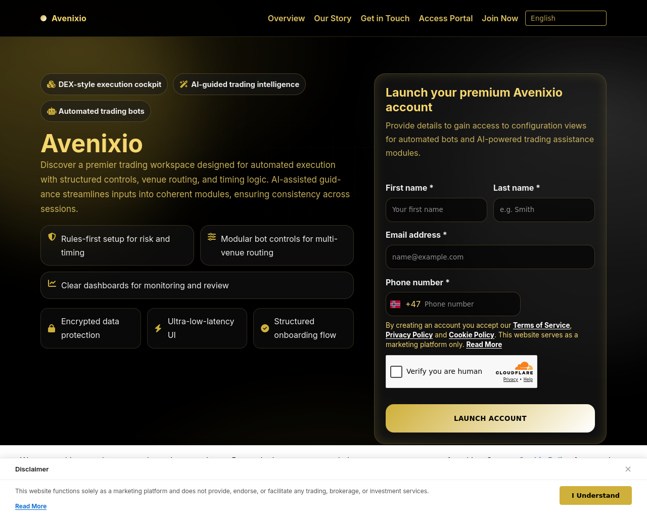Screenshot of avenixiotech.com