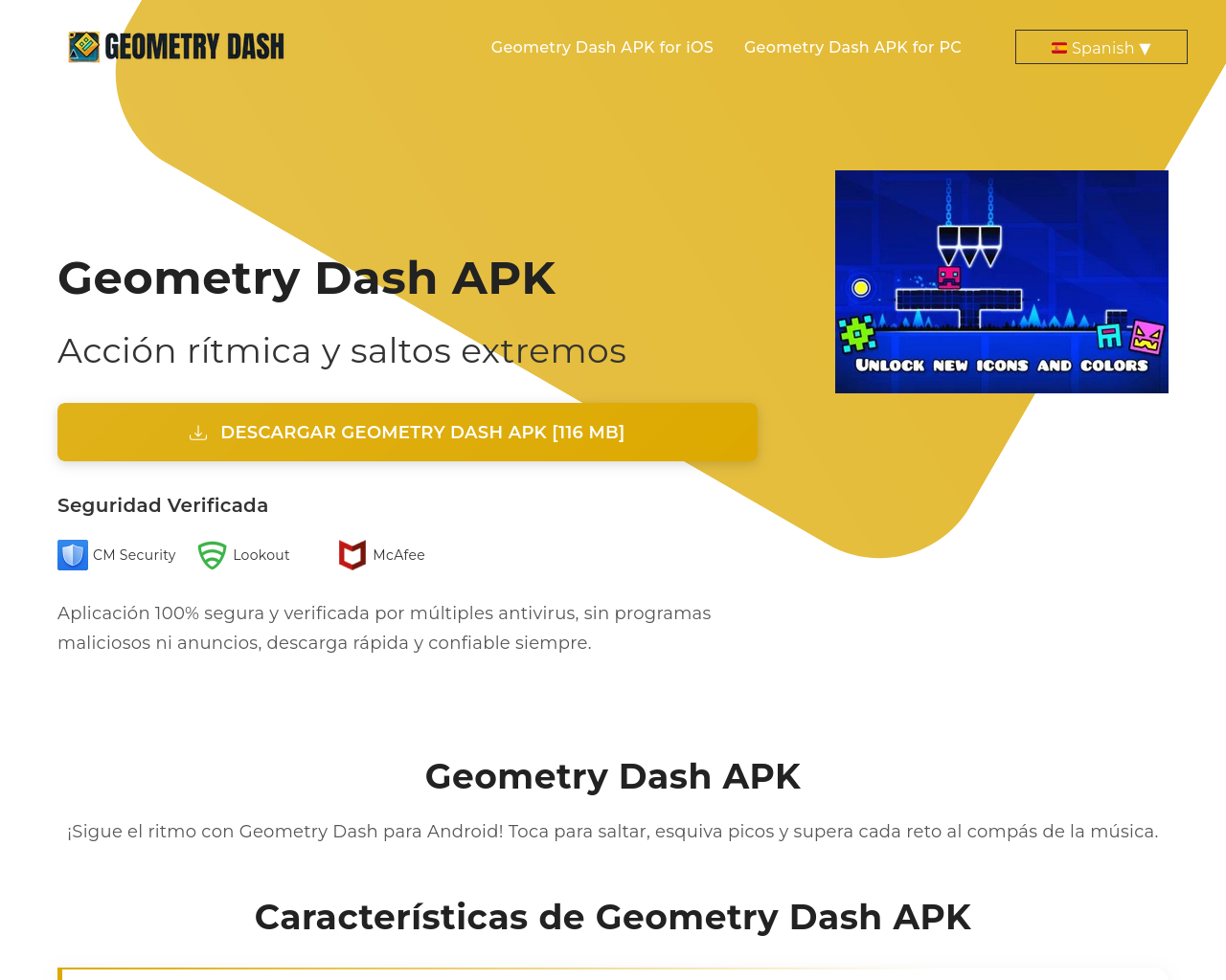 Screenshot von geometrydashe.com