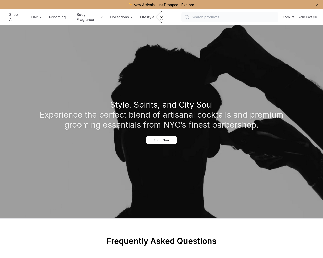 Screenshot of blindbarbershop.shop